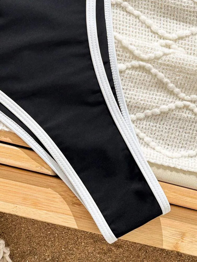 Black and White Bikini Set