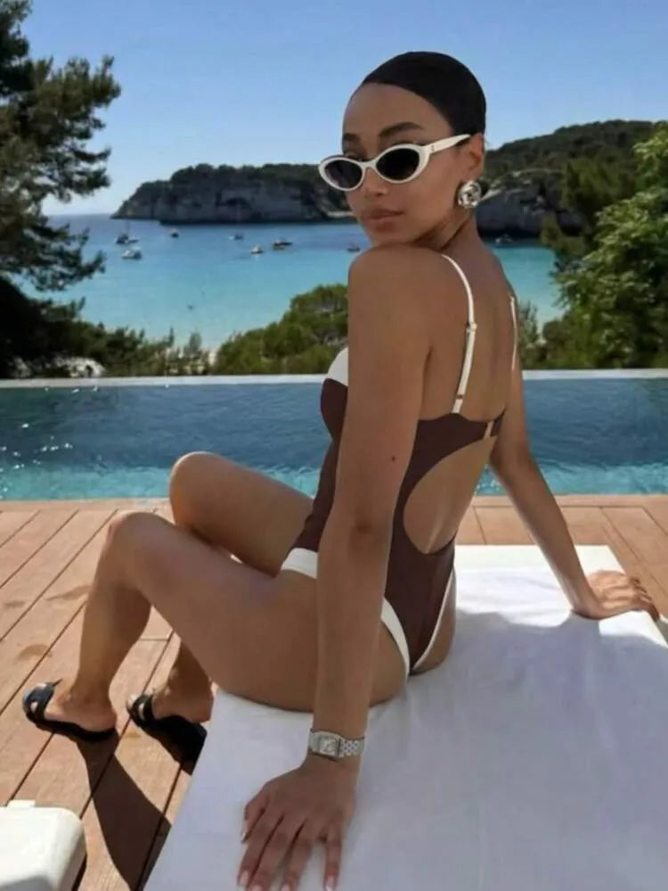 Brown Swimsuit