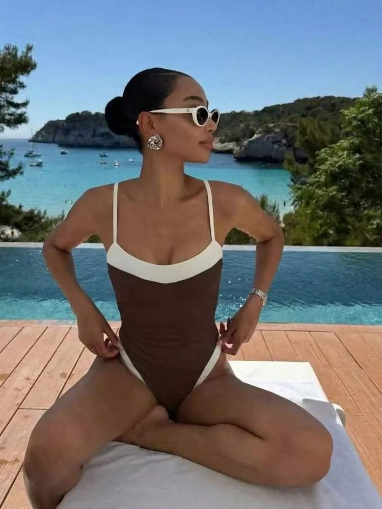Brown Swimsuit