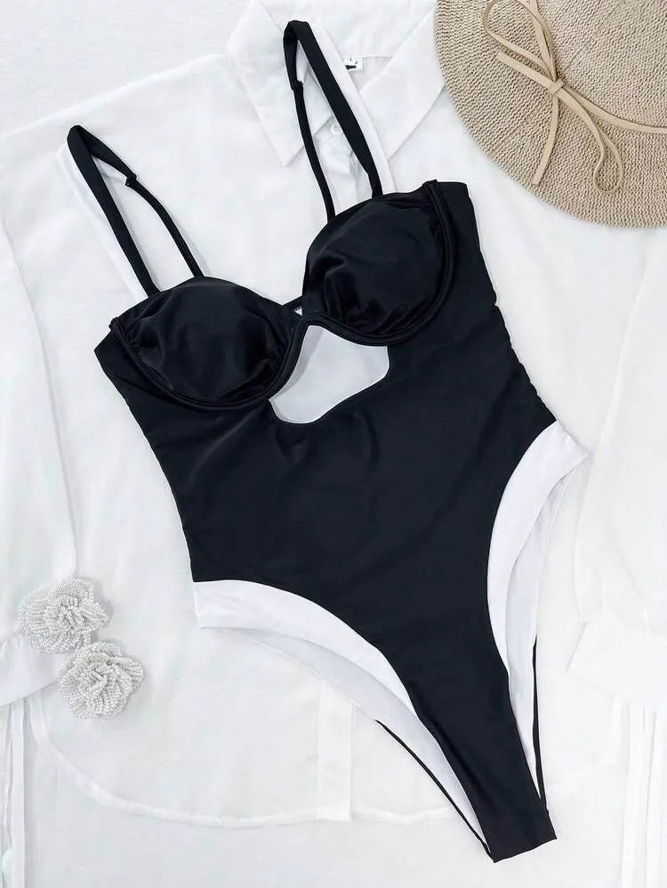 Black Cut-Out Swimsuit