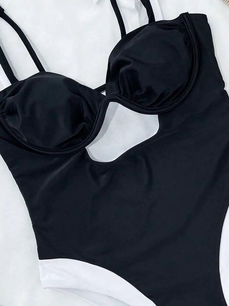 Black Cut-Out Swimsuit