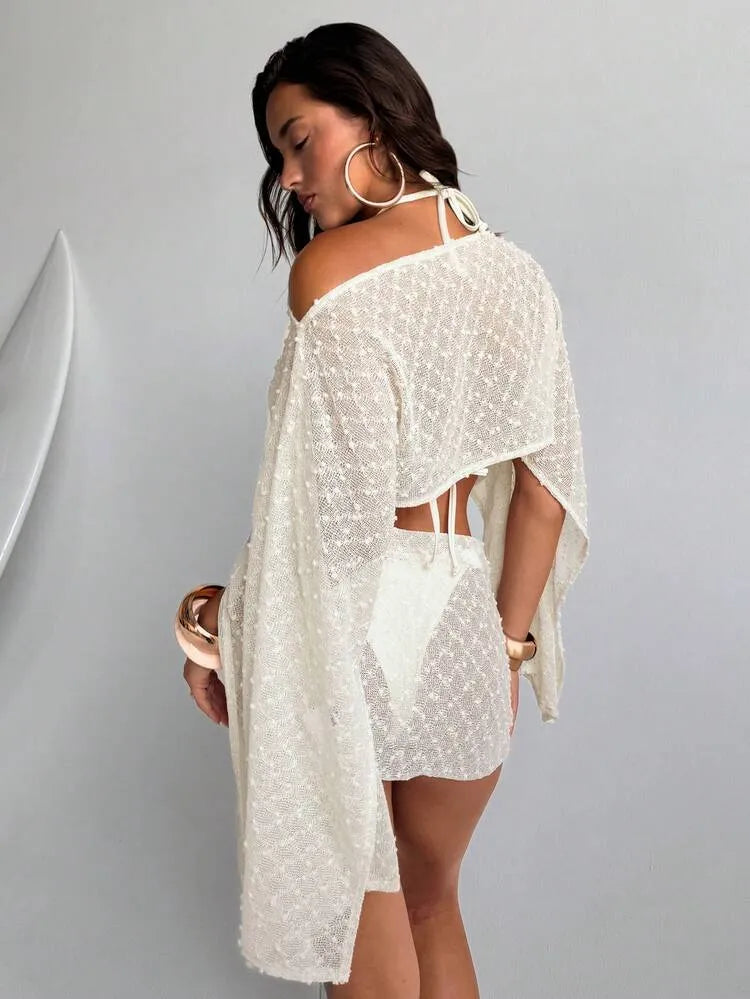 Sheer White Beach Set
