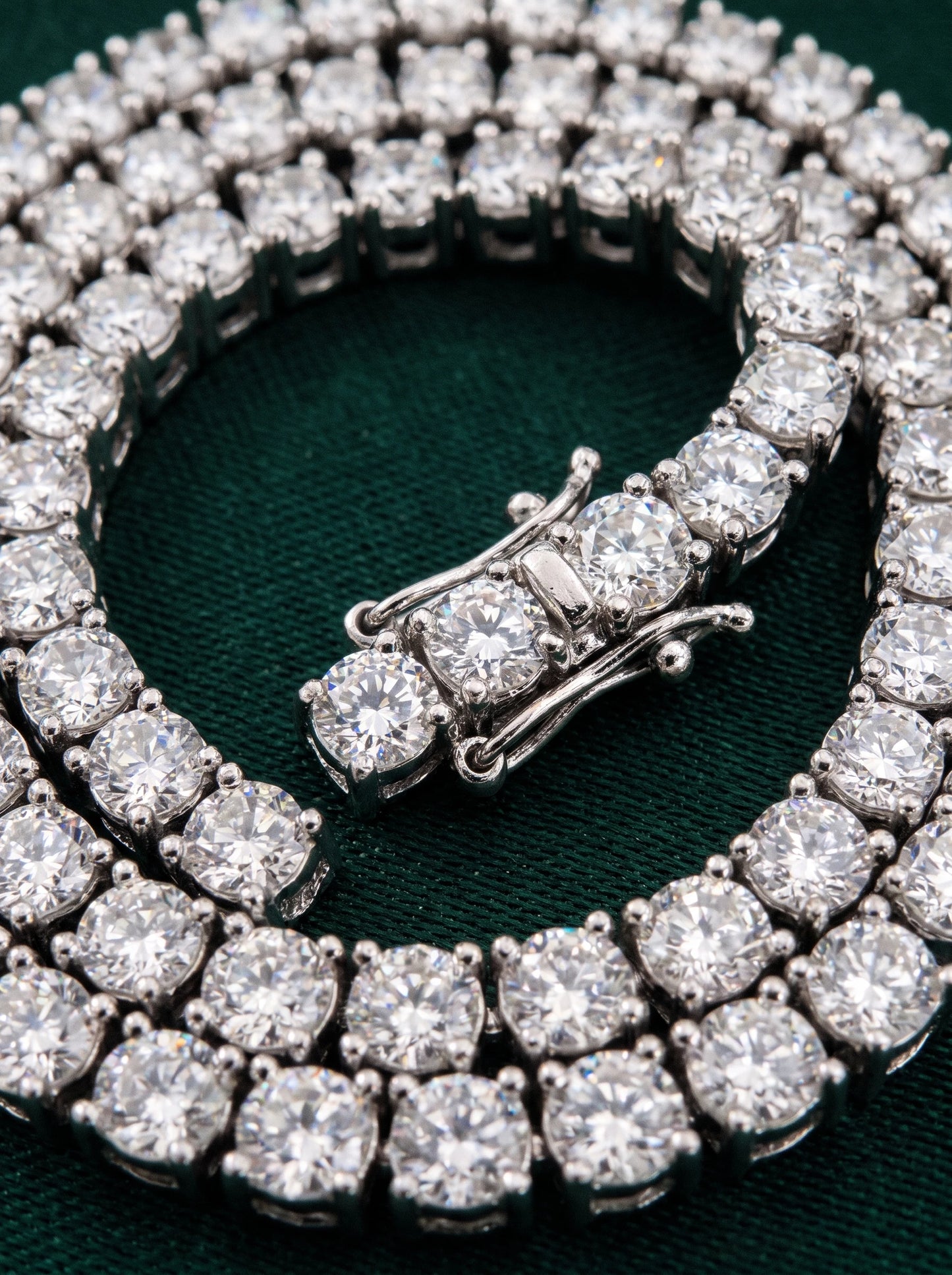 Classic Sparkling Stone Tennis Necklace