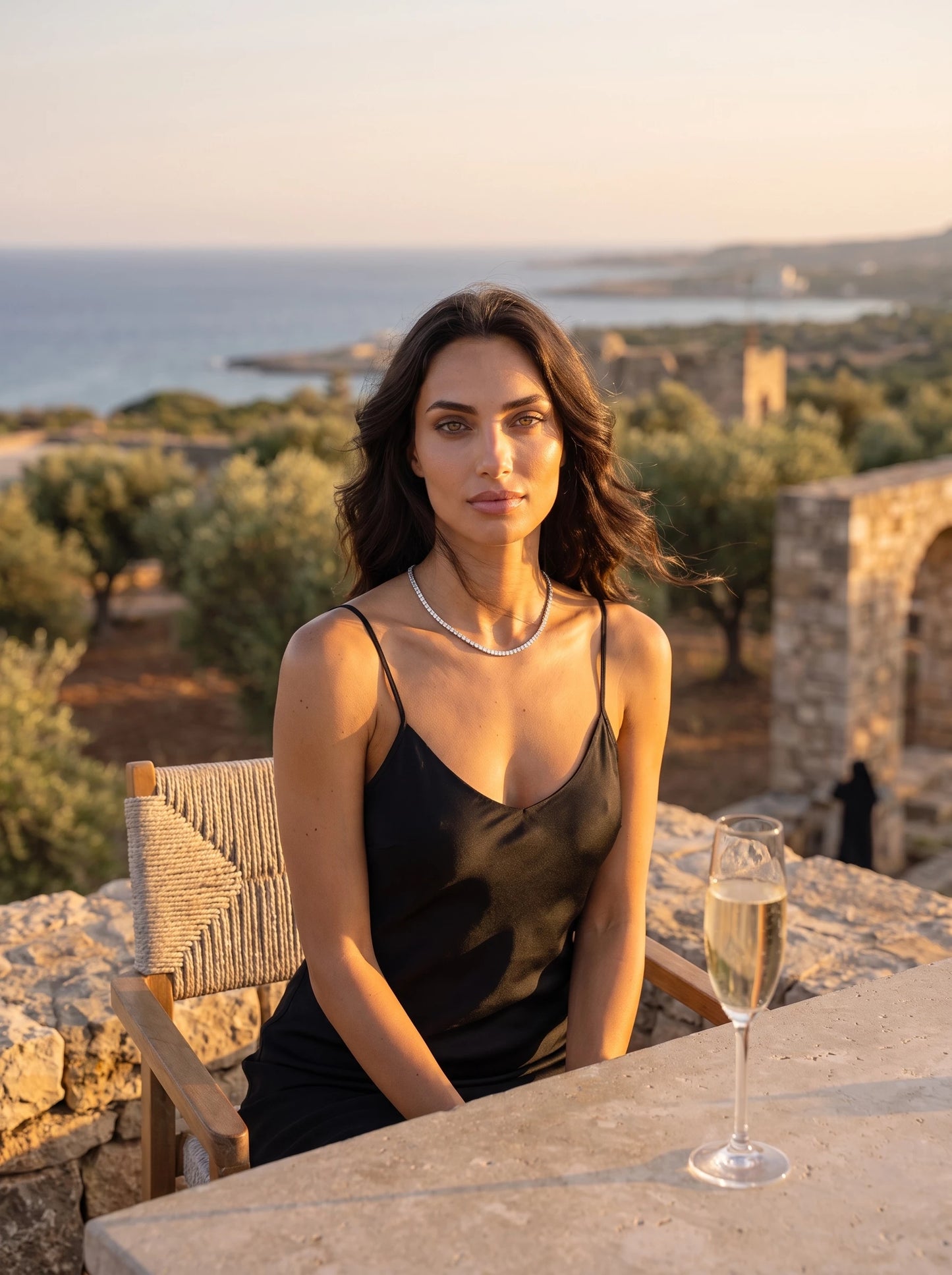 Classic Sparkling Stone Tennis Necklace