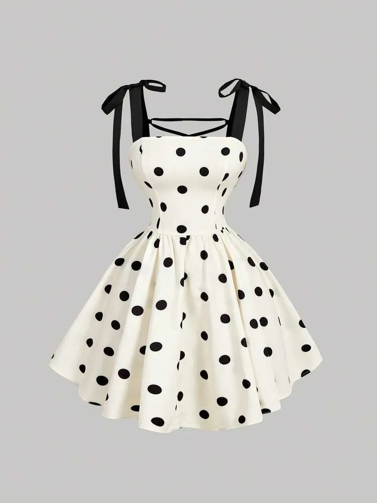 Polka-Dot Mini Dress