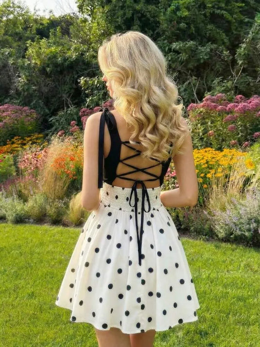 Puantiyeli Mini Elbise