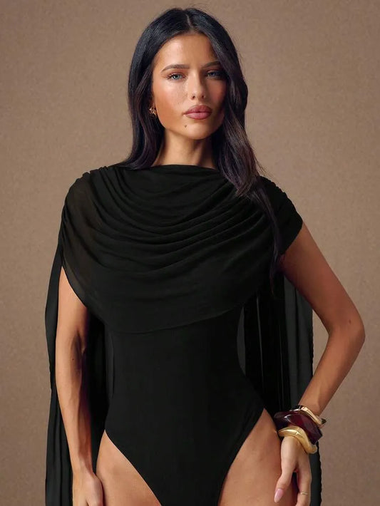 Siyah Drapeli Body