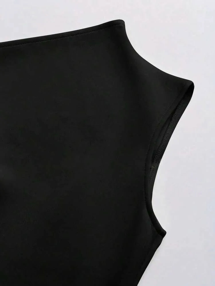 Black One-Shoulder Mini Dress