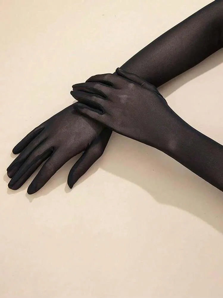 Black Sheer Gloves