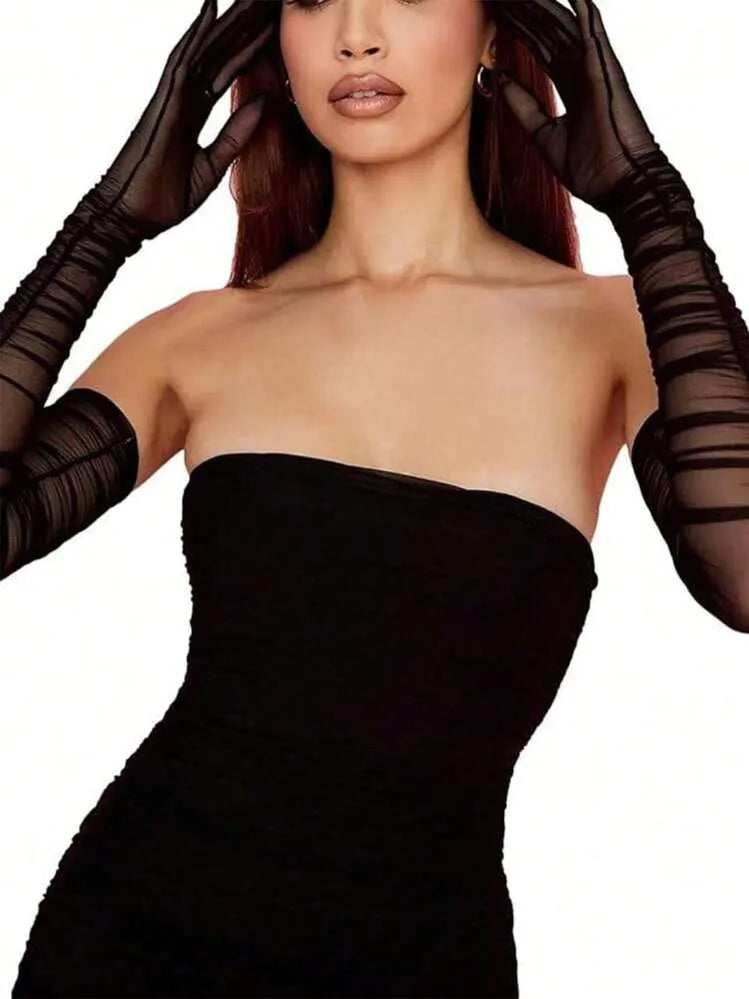Black Sheer Gloves